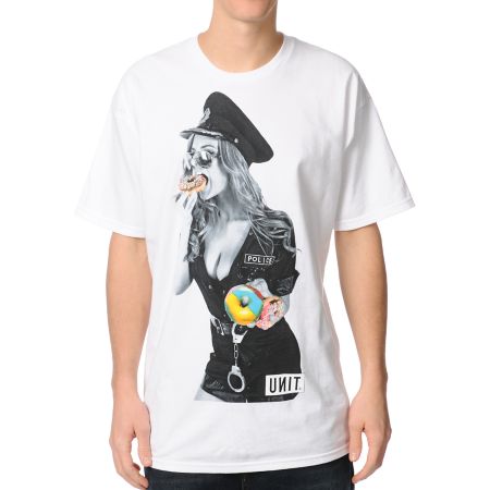 Unit USA LAPD White Tee Shirt