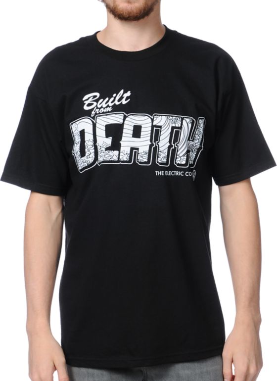 Spacecraft x Electric Coffin Greetings Black Tee Shirt
