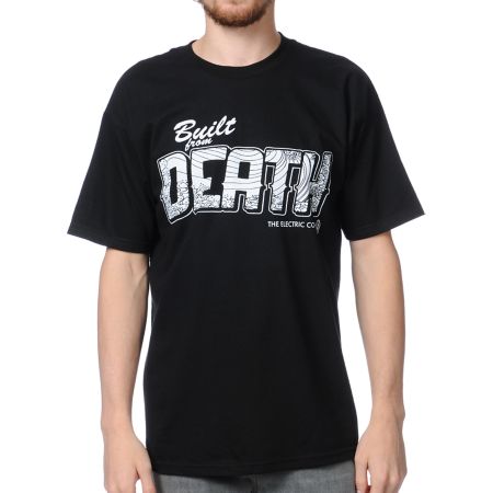 Spacecraft x Electric Coffin Greetings Black Tee Shirt 