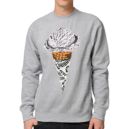 ICECREAM Single Scoop Heather Grey Crew Neck Sweatshirt