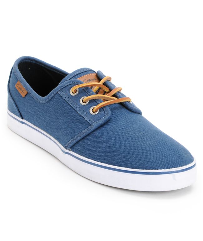 Circa Crip Navy Canvas, Brown, & White Skate Shoe