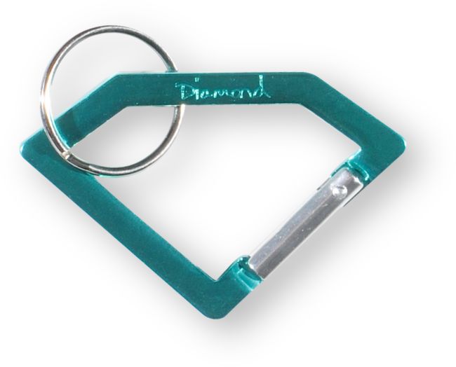 Diamond Supply Teal Carabineer Rock Key Chain