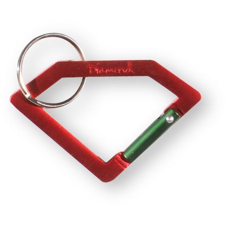 Diamond Supply Red Carabiner Rock Key Chain