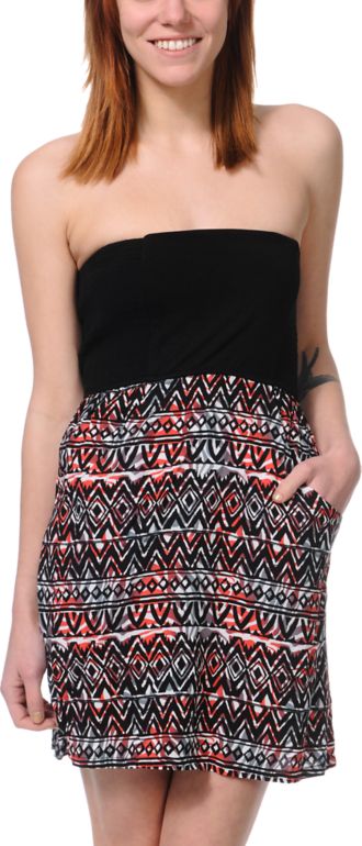 STS Blue Tribal Warfare Strapless Dress