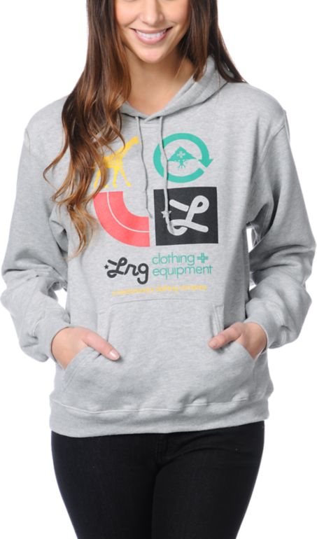 LRG Girls Icons Heather Grey Pullover Hoodie