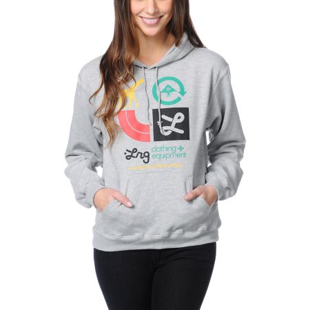 LRG Girls Icons Heather Grey Pullover Hoodie