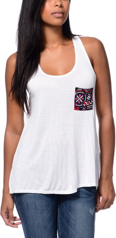 Empyre Girls McArthur White Racerback Tank Top