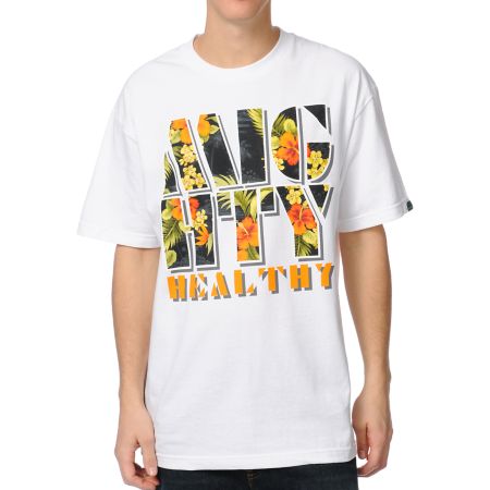 Mighty Healthy Fantasy Island White Tee Shirt