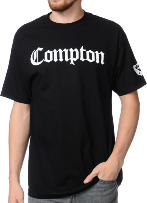 Gold Wheels Compton Black Tee Shirt