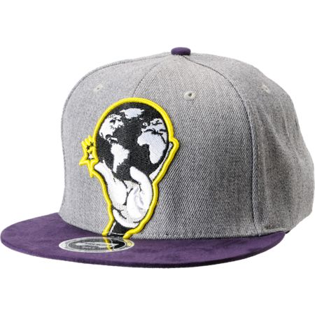 Trukfit Palm This Charcoal & Purple Strapback Hat