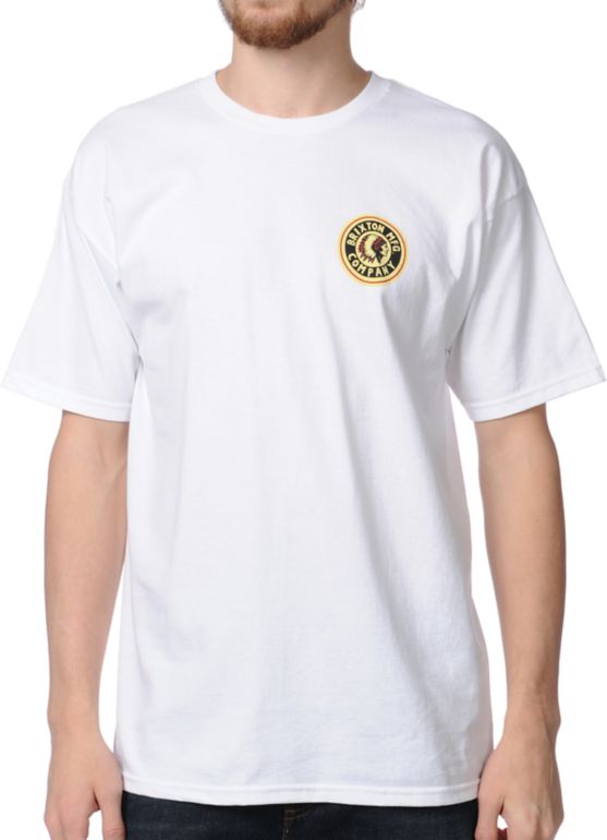 Brixton Spear White Tee Shirt