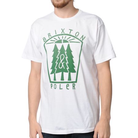 Brixton x Poler Pine White Tee Shirt