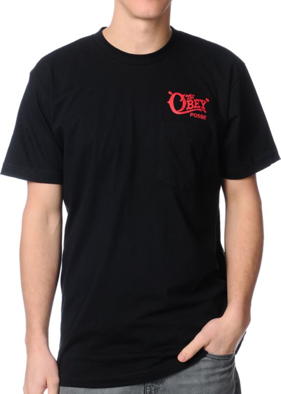 Obey Quality Delivery Black Tee Shirt