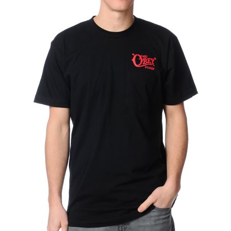 Obey Quality Delivery Black Tee Shirt