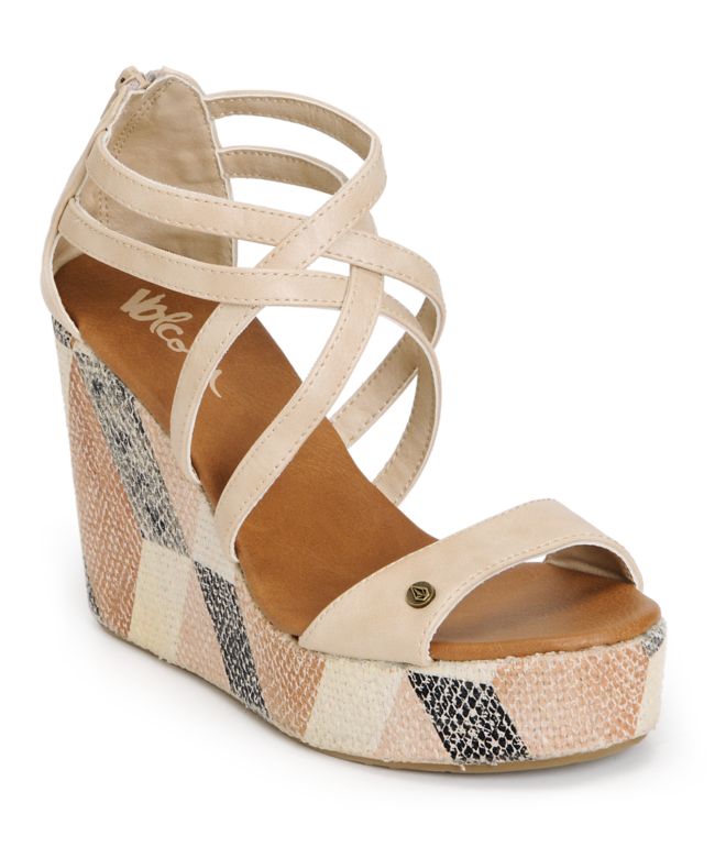 Volcom Girls Getting Around Beige Wedge Sandal