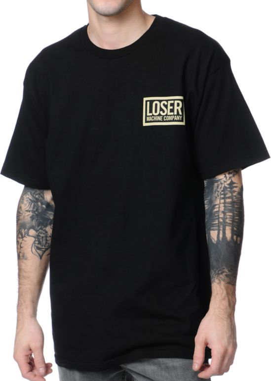 Loser Machine Camo Loser Black Tee Shirt