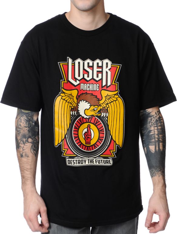 Loser Machine Condor Wheel Black Tee Shirt