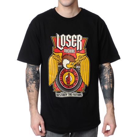 Loser Machine Condor Wheel Black Tee Shirt