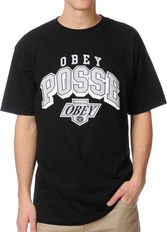 Obey Los Reyes Black Tee Shirt