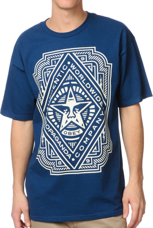 Obey Voltage Blue Tee Shirt