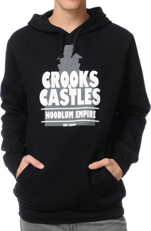 Crooks and Castles Hoodlum Empire Black Pullover Hoodie