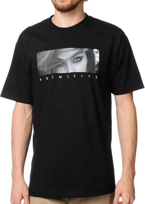Primitive Eyes Without A Face Black Tee Shirt