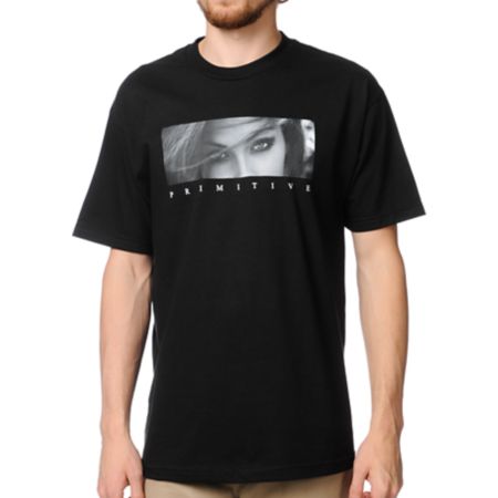 Primitive Eyes Without A Face Black Tee Shirt