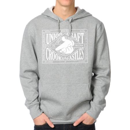 Crooks and Castles Union Airgun Grey Pullover Hoodie