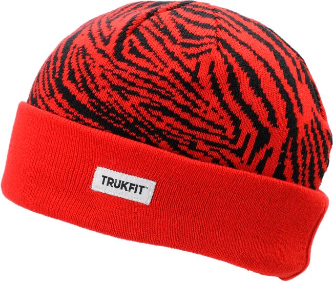 TRUKFIT Skully Zebra Red Beanie