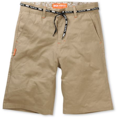 DGK Working Man Khaki Regular Fit Chino Shorts