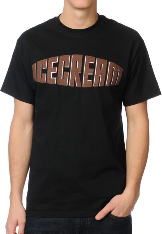 ICECREAM Sandwich Black Tee Shirt