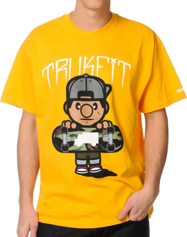 Trukfit Tommy Camo Dark Yellow Tee Shirt