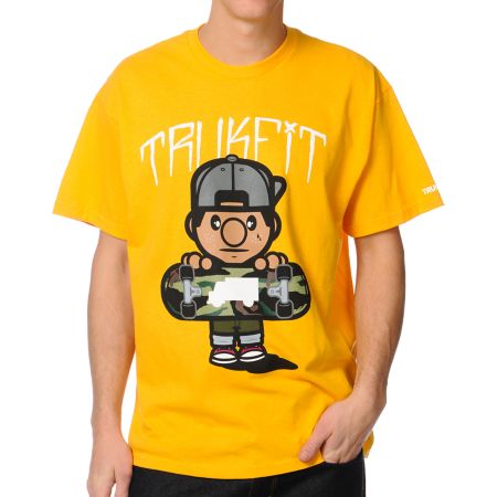 Trukfit Tommy Camo Dark Yellow Tee Shirt
