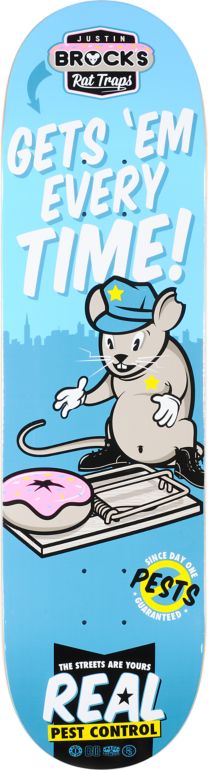 Real Brock Pest Control R1 8.38 Skateboard Deck