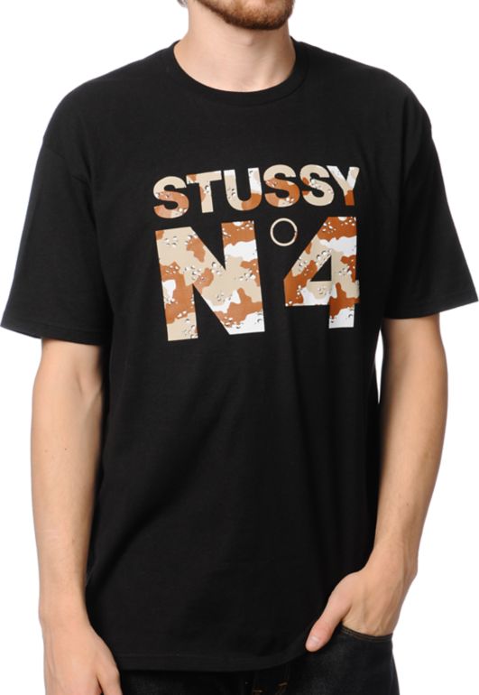 Stussy Desert No. 4 Black Tee Shirt