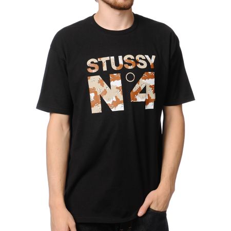 Stussy Desert No. 4 Black Tee Shirt