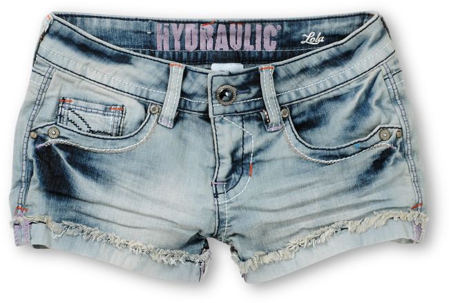 Hydraulic Tara Light Wash Denim Shorts