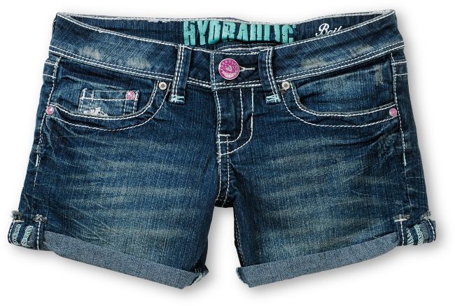 Hydraulic Jen 4in Medium Blue Denim Shorts