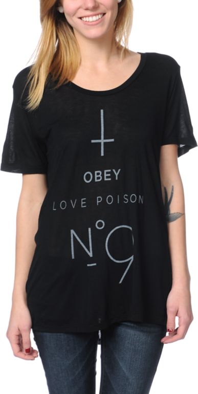 Obey No. 9 Black Beau Tee Shirt