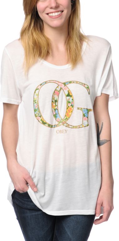 Obey OG Spring White Beau Tee Shirt