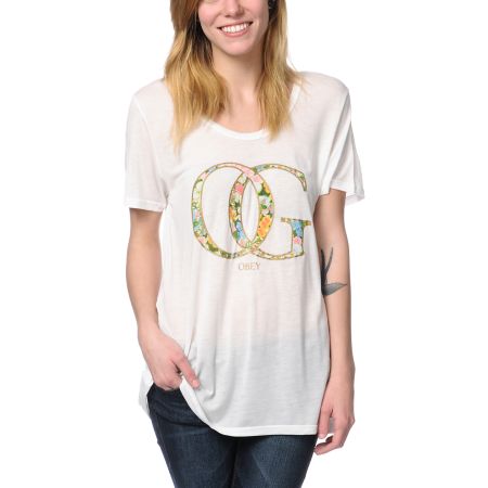 Obey OG Spring White Beau Tee Shirt