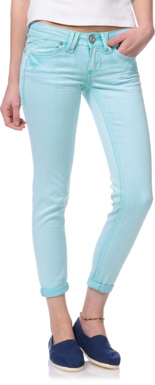 Hydraulic Seafoam Ankle Cropped Jeans