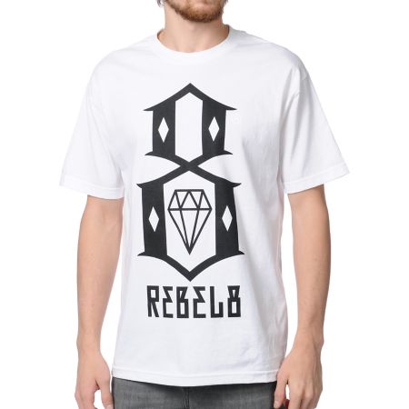 REBEL8 Logo White Tee Shirt