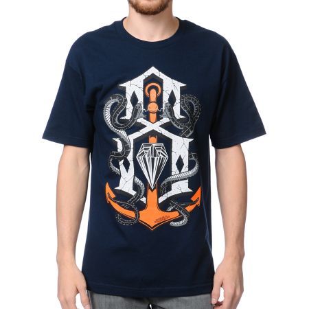 REBEL8 Capsized Blue Tee Shirt