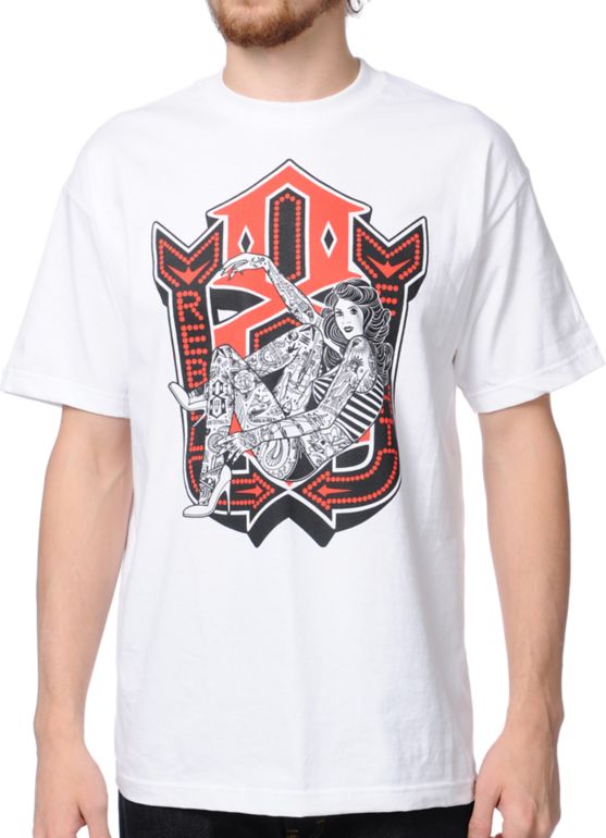 REBEL8 Lusty Lady White Tee Shirt