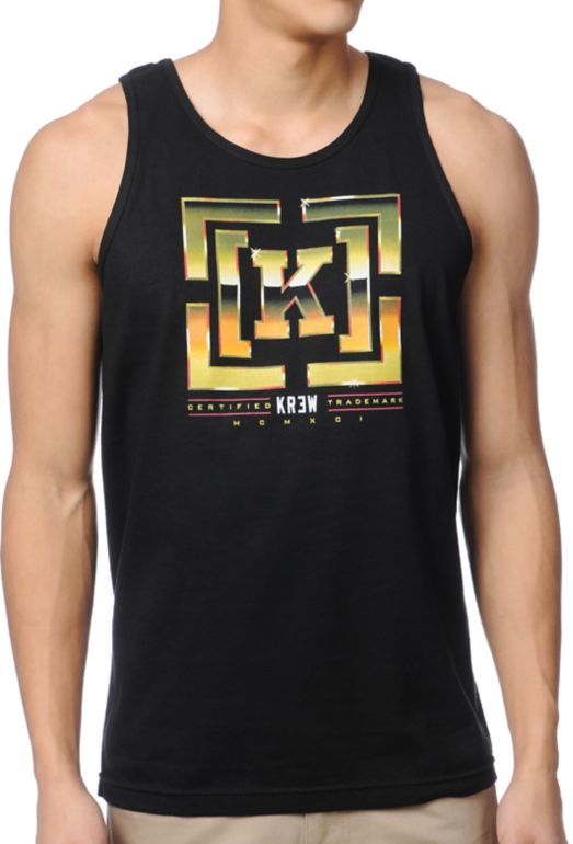 KR3W Chrome Black Tank Top