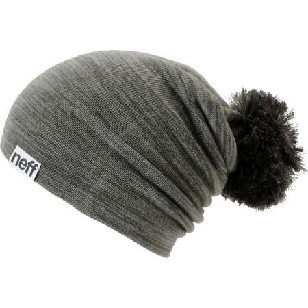 Neff Girls Heather Grey Pom Beanie