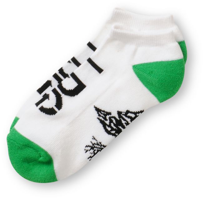 LRG White & Green Canvas Ankle Socks