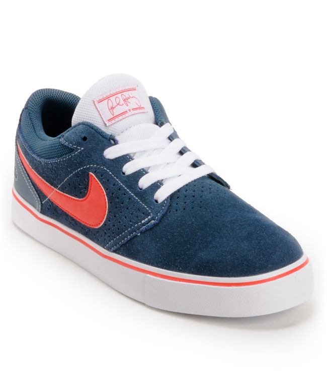 Nike SB P-Rod 5 LR Squadron Blue. White, & Pimento Skate Shoe