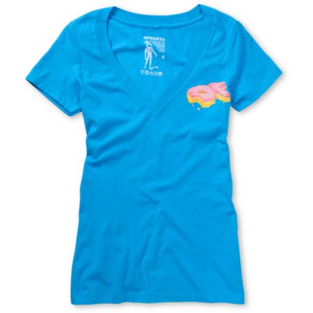 Odd Future Girls OF Tape Volume 2 Teal V-Neck Tee Shirt